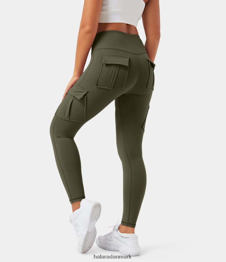 aktivt tøj dk Halara Kvinder skinny yoga-leggings med høj talje skovnat TH606J233
