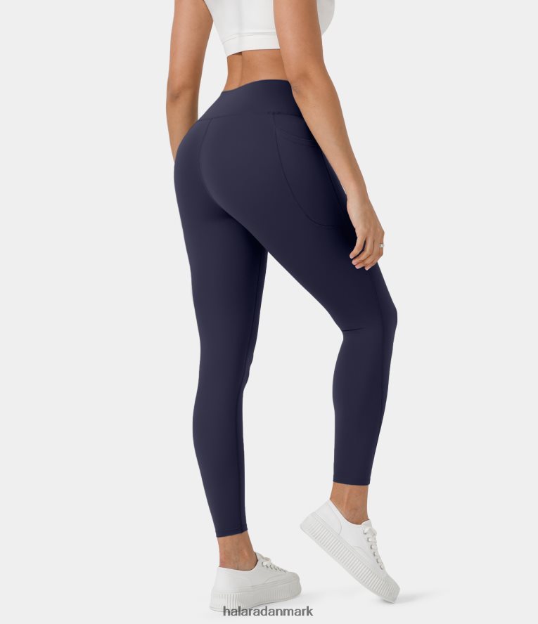 aktivt tøj dk Halara Kvinder softlyzero højtaljede yogaleggings med dyb sidelomme peacoat TH606J1478