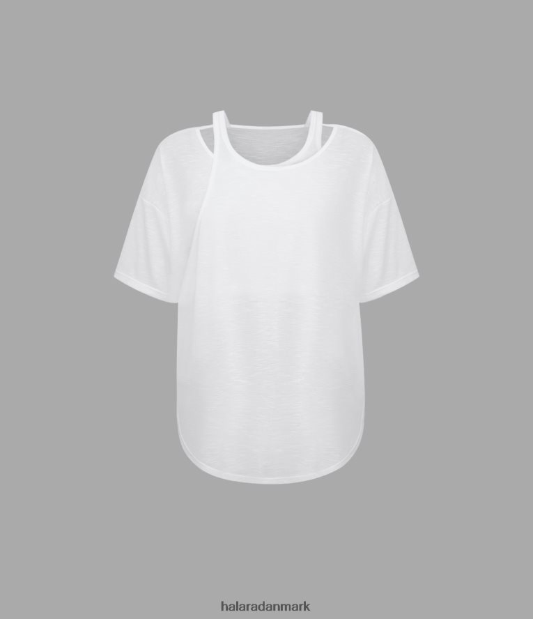 aktivt tøj dk Halara Kvinder afslappet 2-i-1 buet søm gennemsigtig yoga-sportstop original TH606J1920