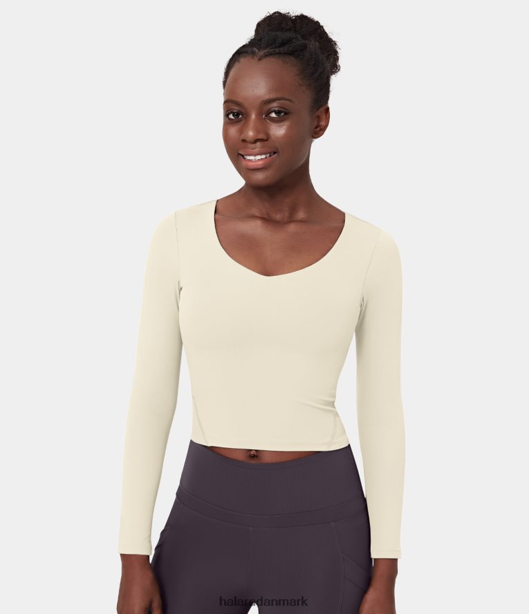 aktivt tøj dk Halara Kvinder langærmet sportstop med rund hals ensom stjerne TH606J1896