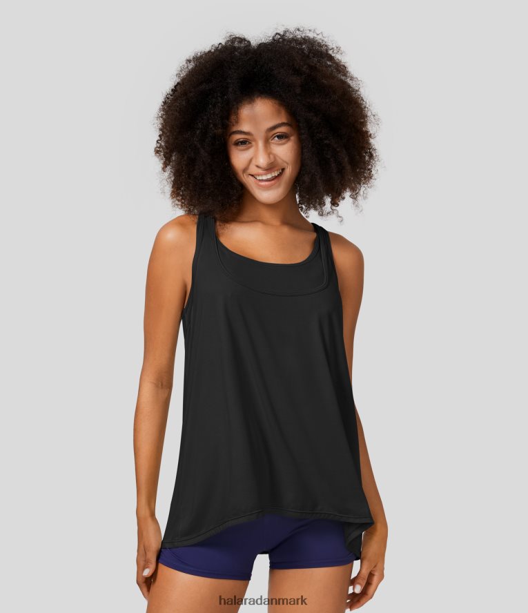 aktivt tøj dk Halara Kvinder ærmeløs 2-i-1 relax yoga sports top original TH606J1822