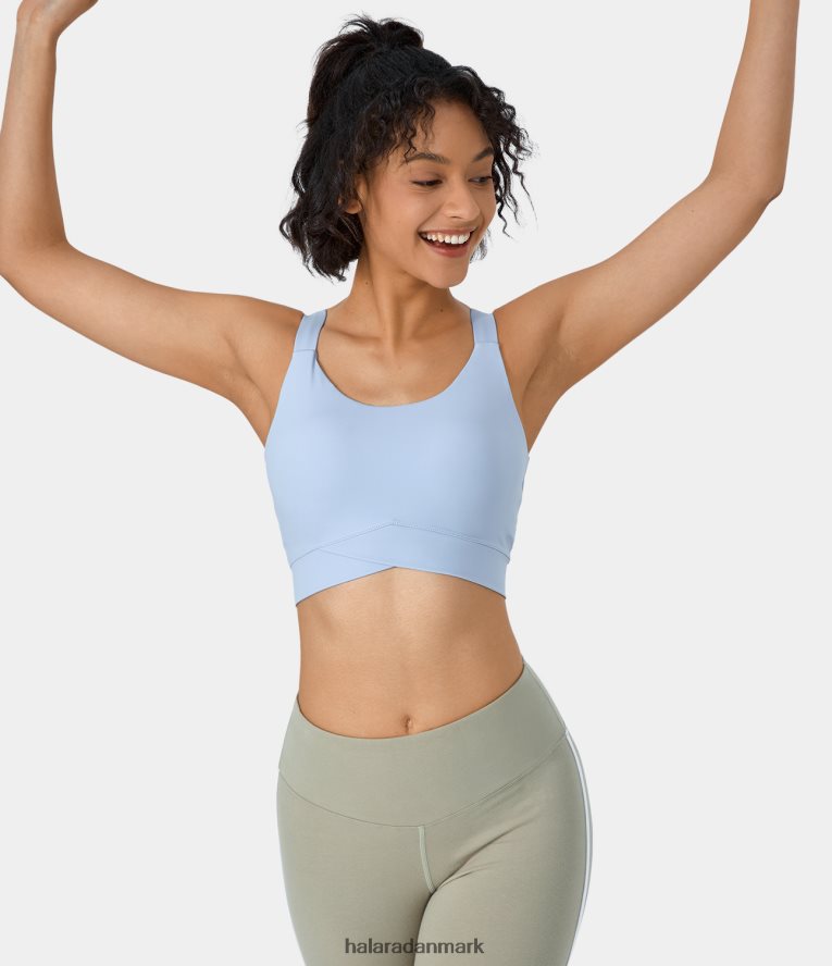 aktivt tøj dk Halara Kvinder cropped yoga tanktop med rund hals isvand TH606J1729