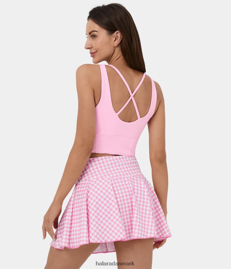 aktivt tøj dk Halara Kvinder softlyzero luftig u-hals korset rygløst på kryds og tværs cropped cool touch afslappet tanktop næsegrus TH606J1789