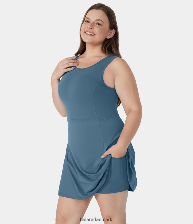 aktivt tøj dk Halara Kvinder hverdags stretchy 2-i-1 plus size flare golfkjole-bff indisk krikand TH606J2152