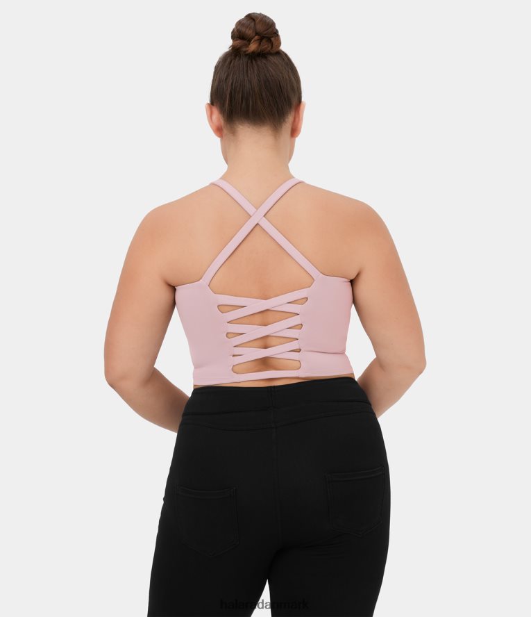 aktivt tøj dk Halara Kvinder cropped yoga plus size tanktop uden ryg på kryds og tværs original TH606J1681