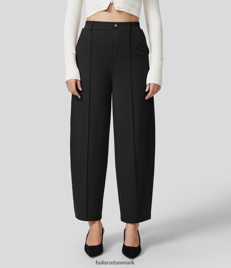 tøj dk Halara Kvinder højtaljede bukser med flere lommer foran sort TH606J414
