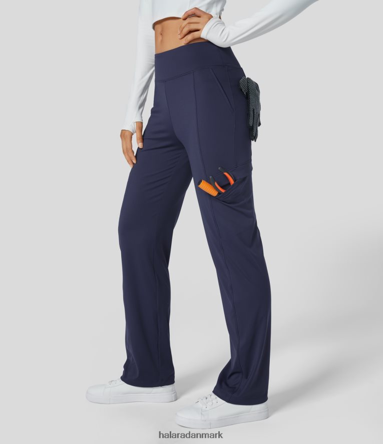 tøj dk Halara Kvinder softlyzero luftige mellemhøjde flere lommer cool touch arbejde bukser med lige ben peacoat TH606J406